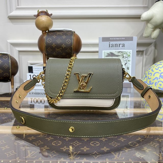 Louis vuitton original calfskin lockme tender bag M59731 green