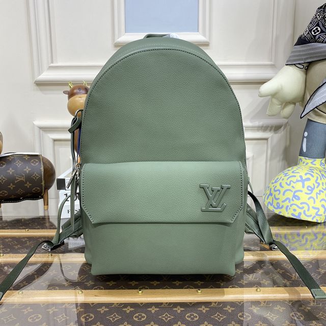 Louis vuitton original calfskin aerogram backpack M57079 green