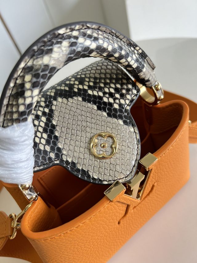 Louis vuitton original calfskin capucines mini handbag M55986 orange