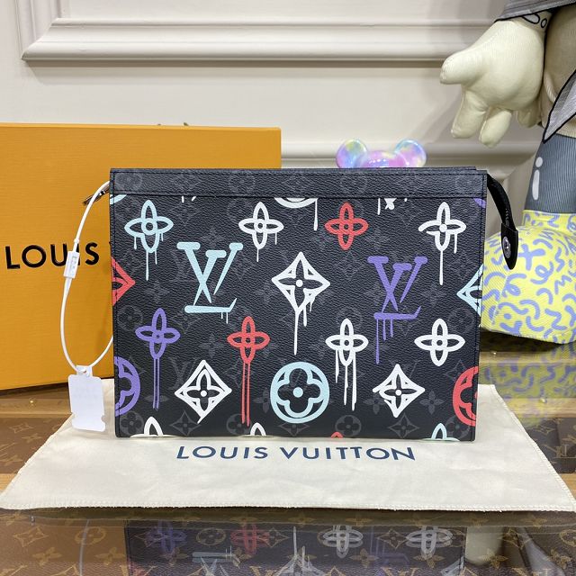 Louis vuitton original monogram eclipse voyage pochette M61692