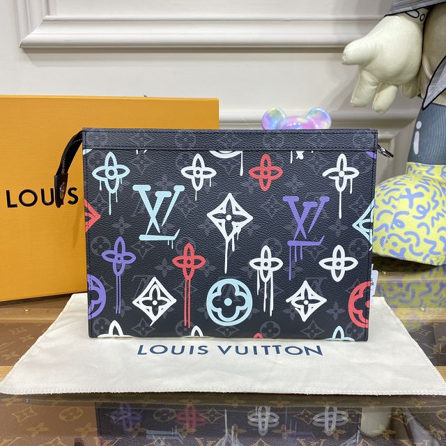 Louis vuitton original monogram eclipse voyage pochette M61692