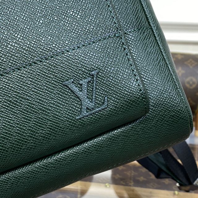 Louis vuitton original taiga leather adrian backpack M30857 green