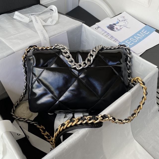 CC original aged calfskin 19 small flap bag AS1160 black