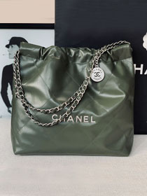 CC original calfskin 22 small handbag AS3260 khaki green