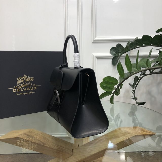 Delvaux original box calfskin brillant bag MM AA0555 allblack