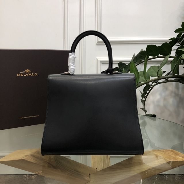 Delvaux original box calfskin brillant bag MM AA0555 black