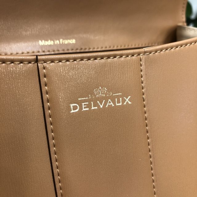 Delvaux original box calfskin brillant bag MM AA0555 brown