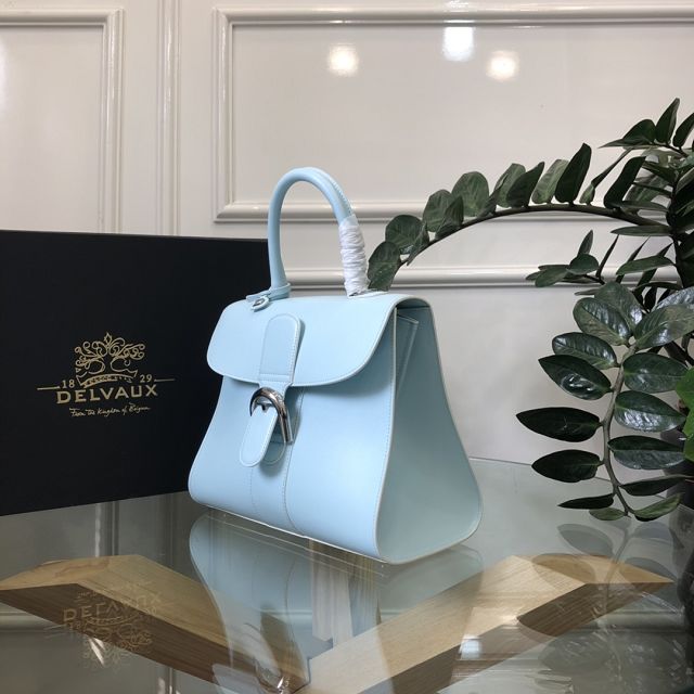 Delvaux original box calfskin brillant bag MM AA0555 light blue