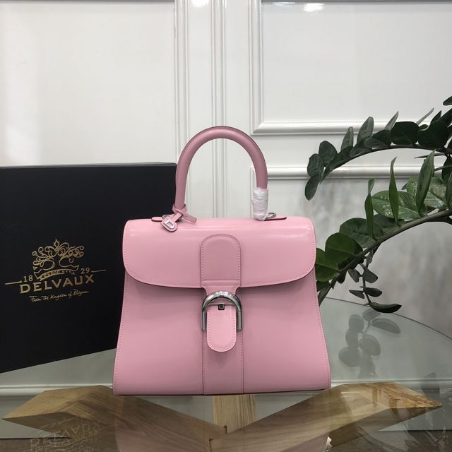 Delvaux original box calfskin brillant bag MM AA0555 pink