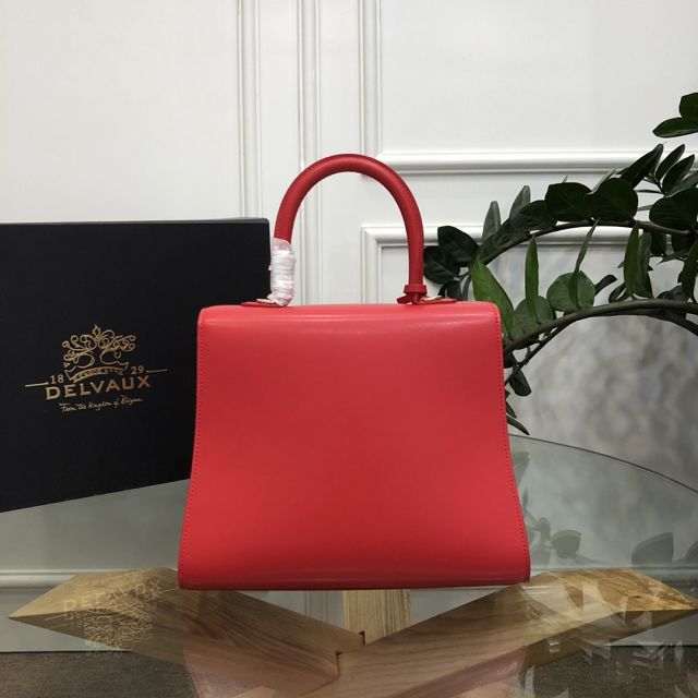 Delvaux original box calfskin brillant bag MM AA0555 red