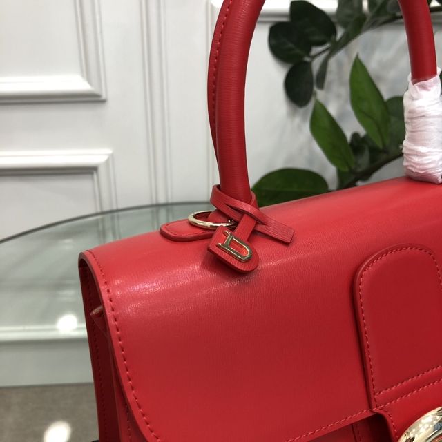 Delvaux original box calfskin brillant bag MM AA0555 red