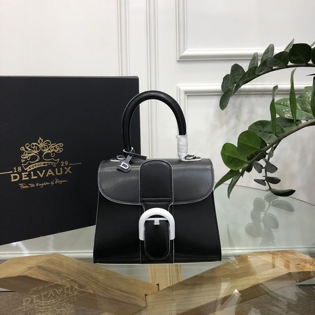 Delvaux original box calfskin brillant mini bag AA0406 black&white