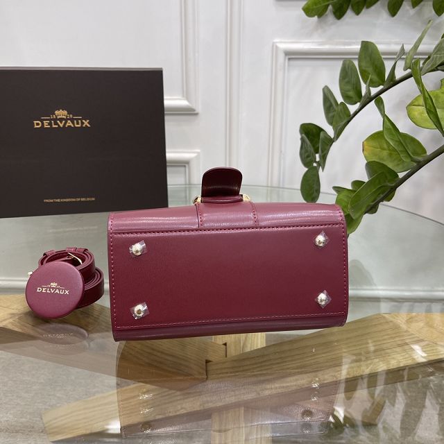 Delvaux original box calfskin brillant mini bag AA0406 bordeaux