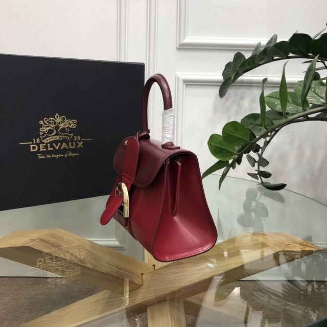 Delvaux original box calfskin brillant mini bag AA0406 burgundy&wine red