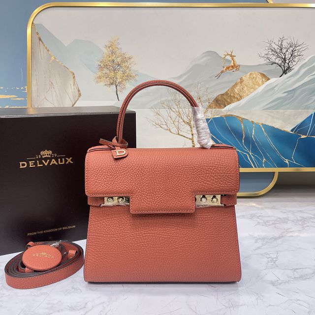 Delvaux original grained calfskin tempete pm bag AA0505 hibiscus