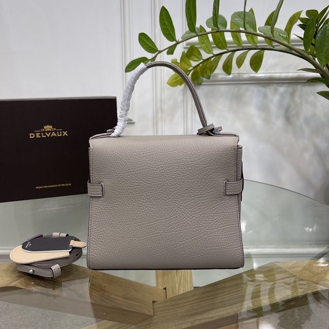 Delvaux original grained calfskin tempete pm bag AA0505 light grey