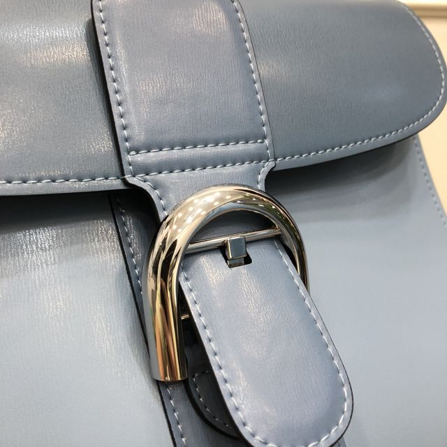 Delvaux original box calfskin brillant bag MM AA0555 blue