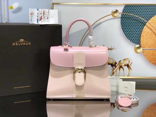 Delvaux original box calfskin brillant bag MM AA0555 pink