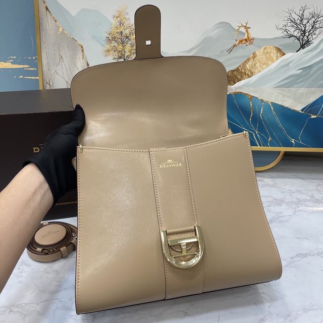 Delvaux original box calfskin brillant bag MM AA0555 sand