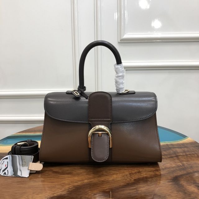 Delvaux original box calfskin brillant small bag AA0417 grey&coffee