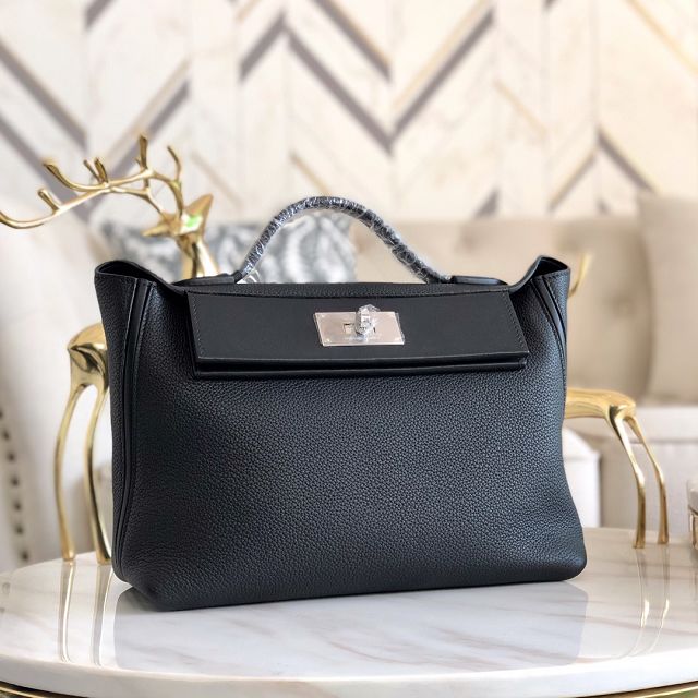 Hermes original togo leather kelly 2424 bag HH03699 black