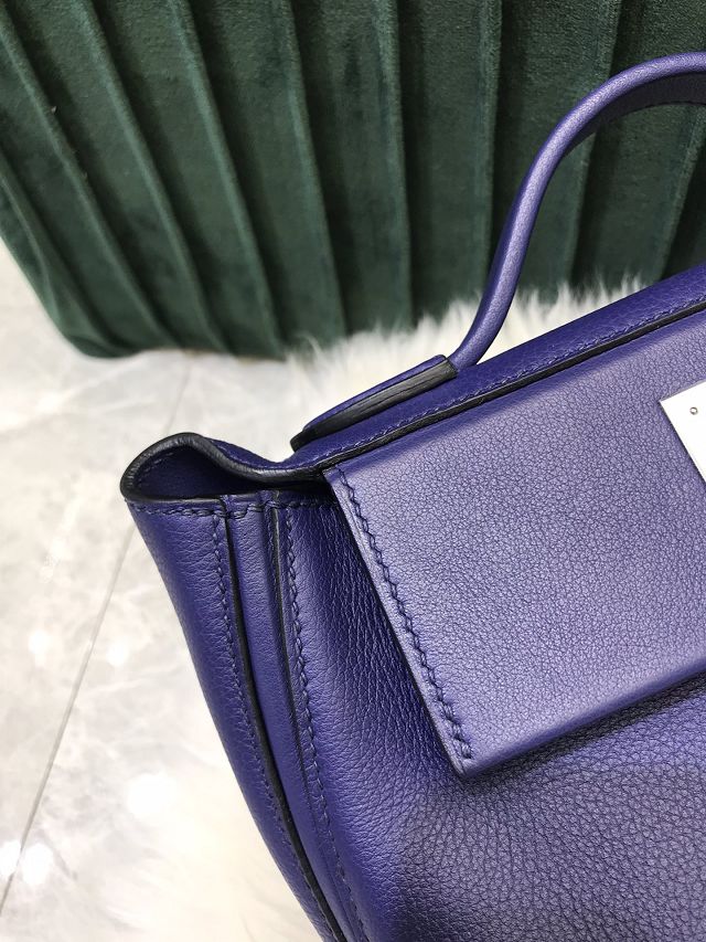 Hermes original togo leather kelly 2424 bag HH03699 blue electric 