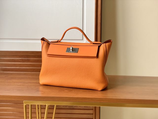 Hermes original togo leather kelly 2424 bag HH03699 orange