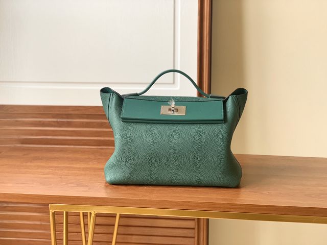 Hermes original togo leather kelly 2424 bag HH03699 peacock green