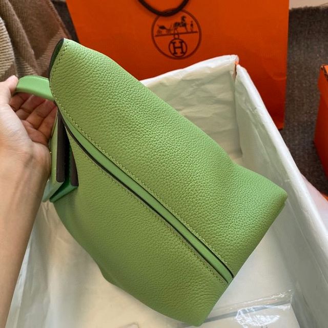 Hermes original togo leather kelly 2424 bag HH03699 vert criquet 