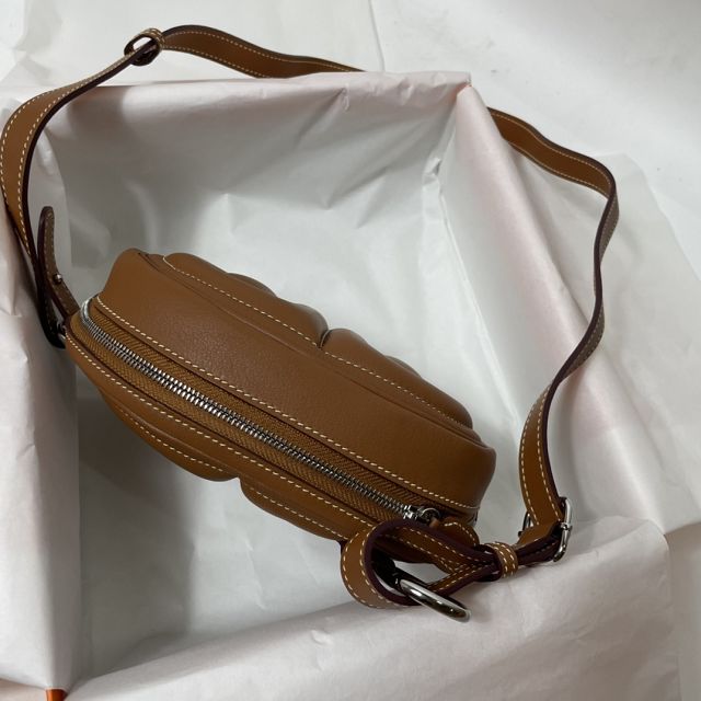 Hermes original swift leather roulis in-the-loop bag HR0019 gold brown