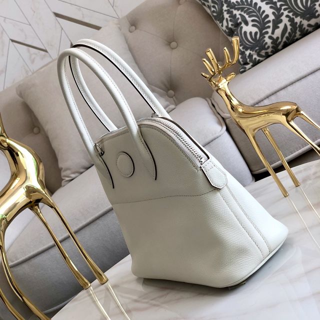 Hermes original epsom leather small bolide 27 bag B027 white