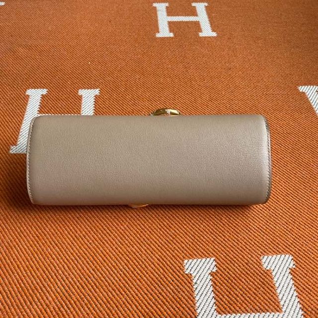 Hermes original swfit leather egee clutch E001 trench