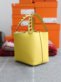 Hermes original epsom leather small picotin lock bag HP0018 jaune de naples