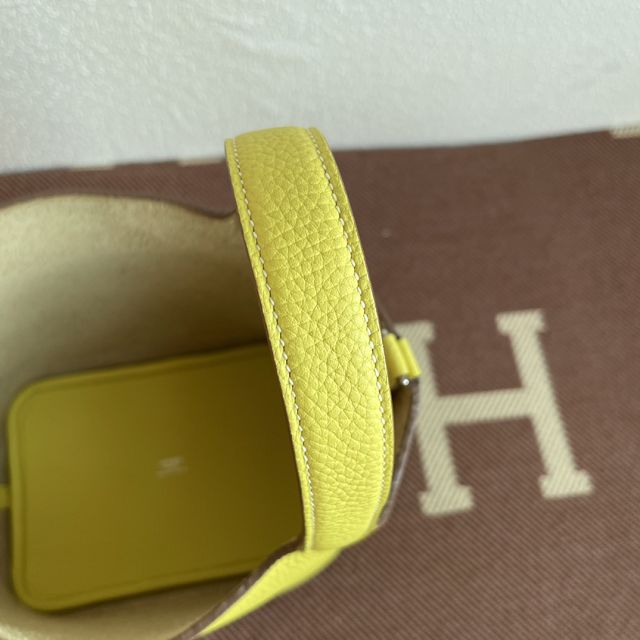 Hermes original togo leather picotin lock bag HP0022 lemon yellow	