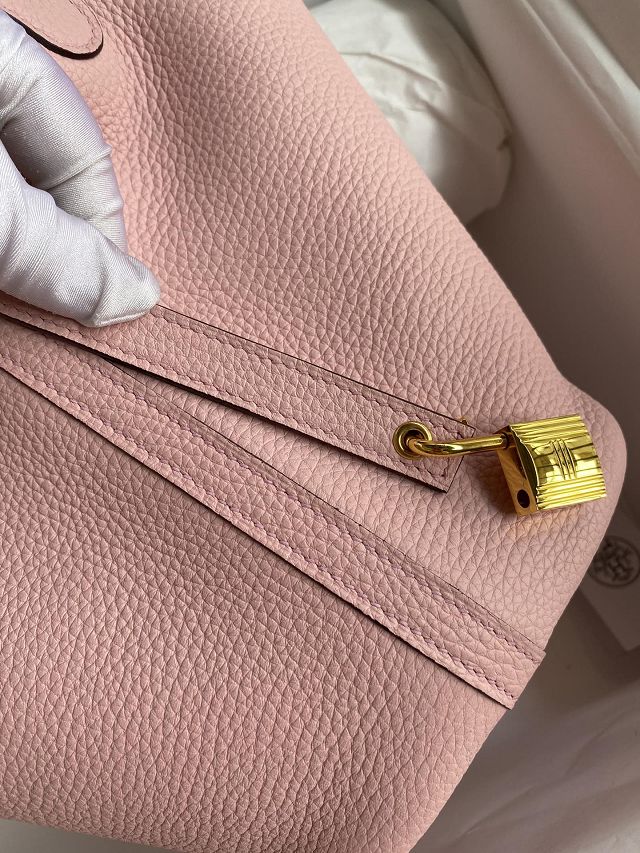 Hermes original togo leather picotin lock bag HP0022 pink