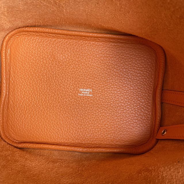 Hermes original togo leather picotin lock bag HP0022 orange