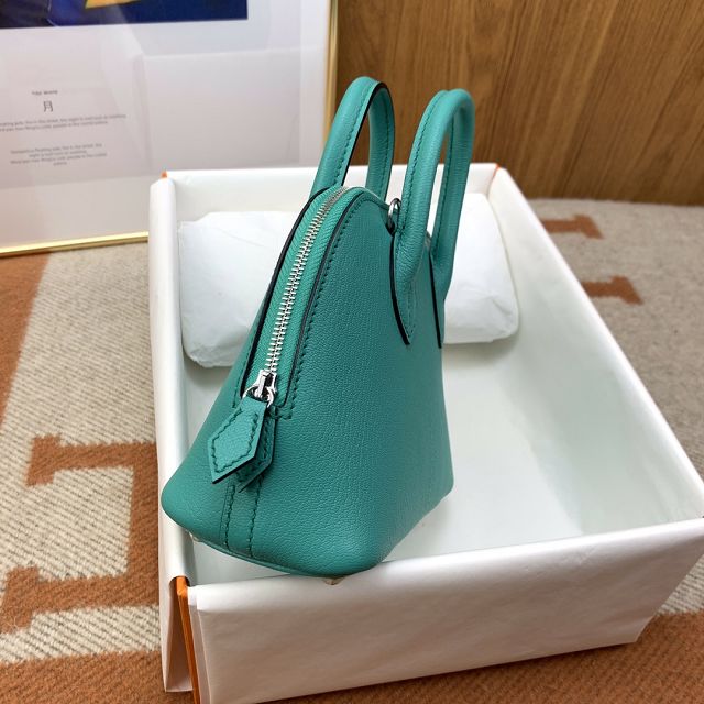 Hermes original chevre leather mini bolide bag H018 vert verone