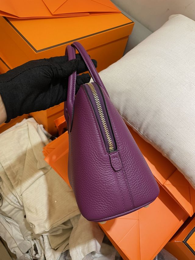 Hermes original togo leather bolide 25 bag B025 anemone