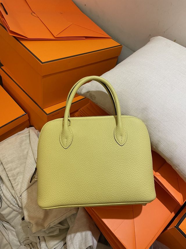 Hermes original togo leather bolide 25 bag B025 jaune poussin