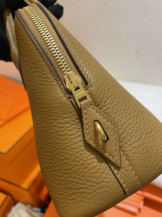 Hermes original togo leather bolide 25 bag B025 sesame