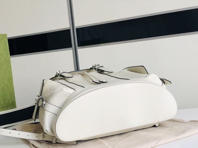 GG original embossed calfskin backpack 625770 white