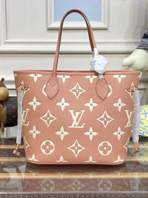 2023 Louis vuitton original embossed calfskin neverfull mm M46329 trianon pink