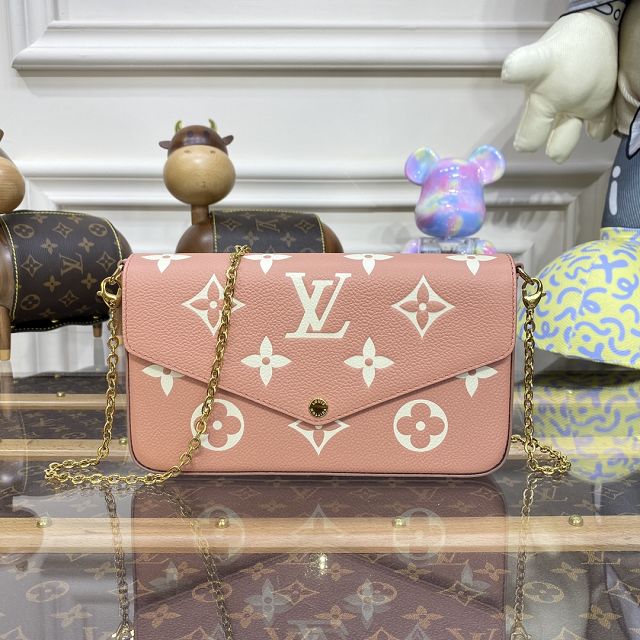 Louis vuitton original monogram calfskin felicie pochette M81759 trianon pink