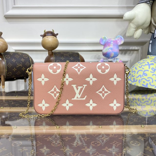 Louis vuitton original monogram calfskin felicie pochette M81759 trianon pink