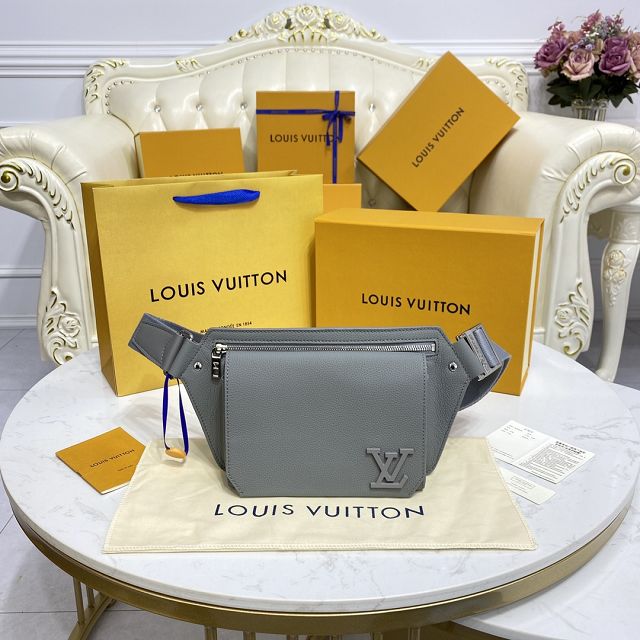 Louis vuitton original calfskin aerogram slingbag M57081 grey