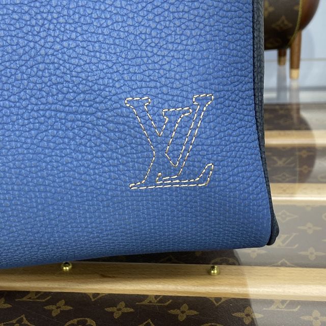 Louis vuitton original calfskin keepall 50 M21377 blue