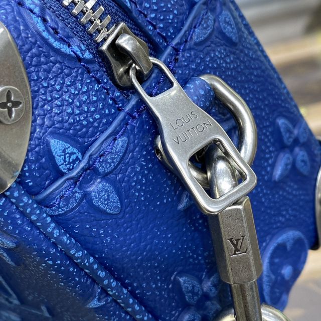 Louis vuitton original calfskin mini soft trunk M21368 blue