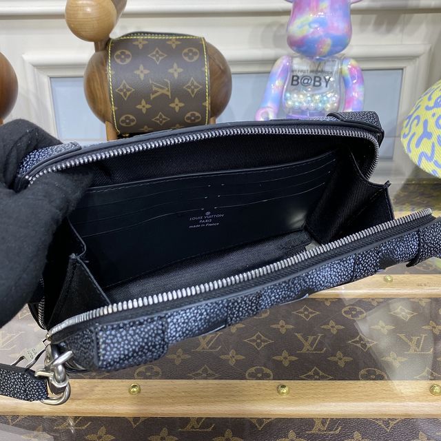 Louis vuitton original calfskin mini soft trunk M81776 black