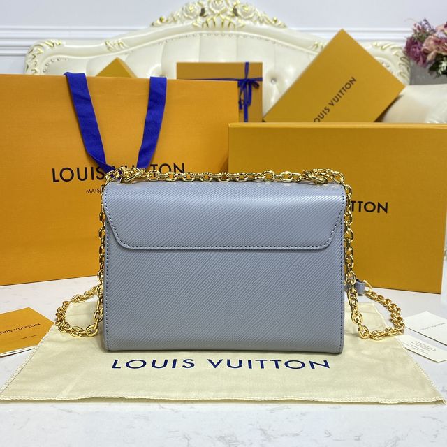 Louis vuitton original epi leather twist mm M59218 grey