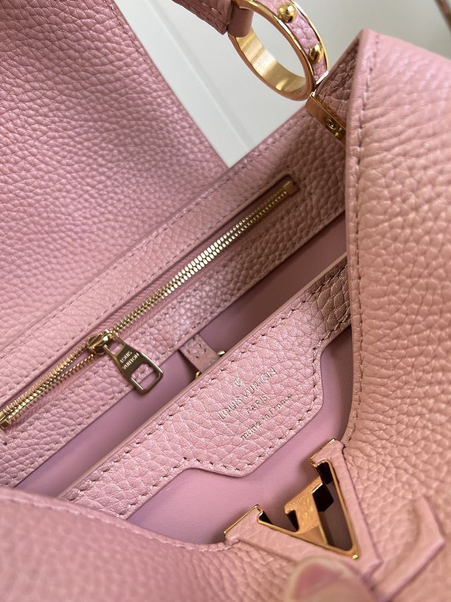 Louis vuitton original calfskin capucines BB handbag M21103 pink